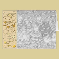 Beige y tarjeta de Navidad afiligranada de la foto tarjetas