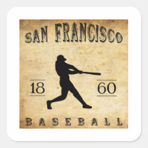 Béisbol 1860 de San Francisco California Colcomanias Cuadradass