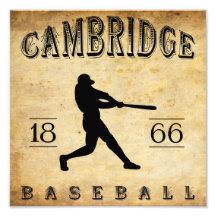 Béisbol 1866 de Cambridge Massachusetts Impresiones Fotograficas