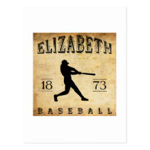 Béisbol 1873 de Elizabeth New Jersey Postales