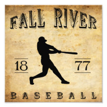 Béisbol 1877 de Fall River Massachusetts Impresion Fotografica