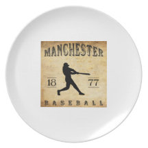 Béisbol 1877 de Manchester New Hampshire Platos Para Fiestas