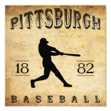 Béisbol 1882 de Pittsburgh Pennsylvania Impresion Fotografica