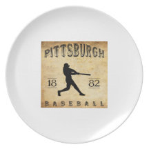 Béisbol 1882 de Pittsburgh Pennsylvania Plato De Comida