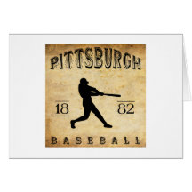 Béisbol 1882 de Pittsburgh Pennsylvania Tarjetas