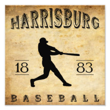 Béisbol 1883 de Harrisburg Pennsylvania Fotografias