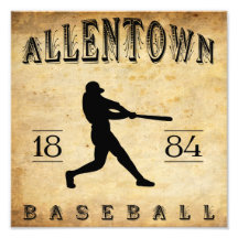Béisbol 1884 de Allentown Pennsylvania Arte Con Fotos