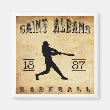 Béisbol 1887 de Albans Vermont del santo Imán De Frigorifico
