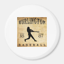 Béisbol 1887 de Burlington Vermont Imanes