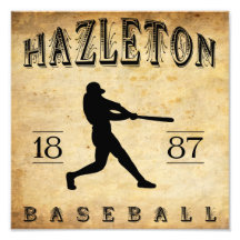 Béisbol 1887 de Hazleton Pennsylvania Fotografía