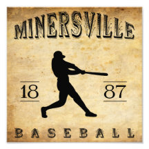Béisbol 1887 de Minersville Pennsylvania Fotografias