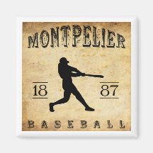 Béisbol 1887 de Montpelier Vermont Iman Para Frigorífico
