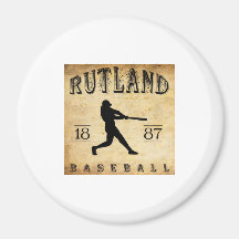 Béisbol 1887 de Rutland Vermont Imanes Para Frigoríficos