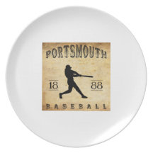Béisbol 1888 de Portsmouth New Hampshire Plato Para Fiesta