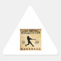 Béisbol 1889 de Burlington Iowa Pegatinas Trianguloes