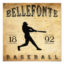 Béisbol 1892 de Bellefonte Pennsylvania Impresiones Fotográficas