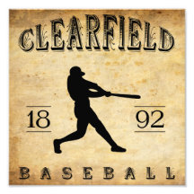 Béisbol 1892 de Clearfield Pennsylvania Arte Con Fotos