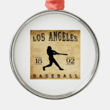 Béisbol 1892 de Los Ángeles California Ornaments Para Arbol De Navidad
