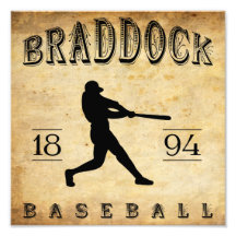 Béisbol 1894 de Braddock Pennsylvania Cojinete