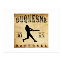 Béisbol 1894 de Duquesne Pennsylvania Postales