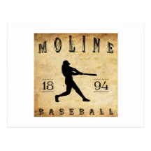 Béisbol 1894 de Moline Illinois Tarjeta Postal