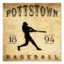Béisbol 1894 de Pottstown Pennsylvania Impresion Fotografica