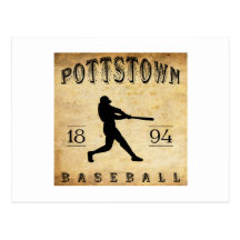 Béisbol 1894 de Pottstown Pennsylvania Tarjeta Postal