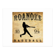 Béisbol 1894 de Roanoke Virginia Tarjeta Postal