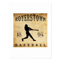 Béisbol 1894 de Royerstown Pennsylvania Tarjeta Postal