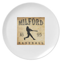 Béisbol 1895 de Milford New Hampshire Plato