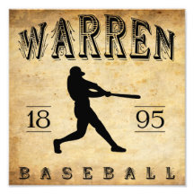 Béisbol 1895 de Warren Pennsylvania Impresion Fotografica