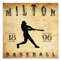 Béisbol 1896 de Milton Pennsylvania Impresion Fotografica