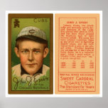 Béisbol 1911 de Johnny Evers Cubs Impresiones