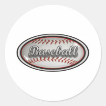 Béisbol 1 etiqueta redonda