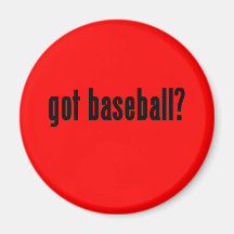 ¿béisbol conseguido? imán de frigorifico