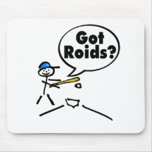 Béisbol conseguido Stickman de Roids Alfombrillas De Ratones