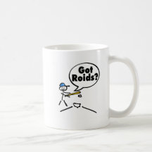 Béisbol conseguido Stickman de Roids Tazas De Café