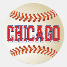BÉISBOL DE CHICAGO PEGATINA REDONDA
