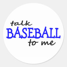 Béisbol de la charla a mí pegatina