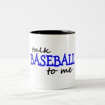 Béisbol de la charla a mí taza