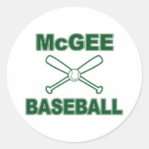 Béisbol de McGee Pegatina