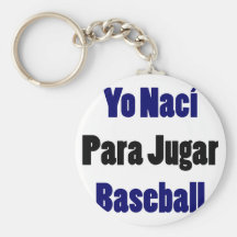 Béisbol de Yo Naci Para Jugar Llavero Personalizado