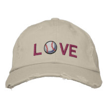 Béisbol del amor gorra de beisbol
