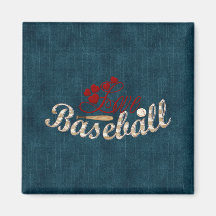 Béisbol del amor imanes  