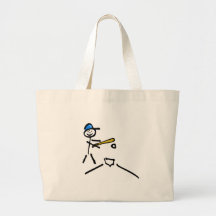 Béisbol del hombre del palillo bolsa lienzo