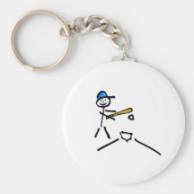 Béisbol del hombre del palillo llavero