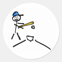 Béisbol del hombre del palillo pegatinas  