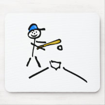 Béisbol del hombre del palillo tapetes de raton