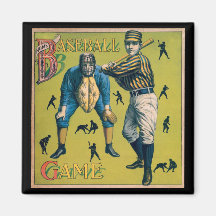 Béisbol del vintage; Juego de béisbol casero Iman Para Frigorífico