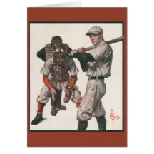 Béisbol del vintage tarjetón